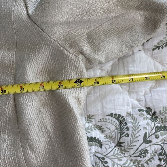 Eileen Fisher Woman 100% silk Metallic Gold blazer jacket Plus size 1X - Picture 5 of 6